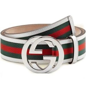 White Gucci Belt